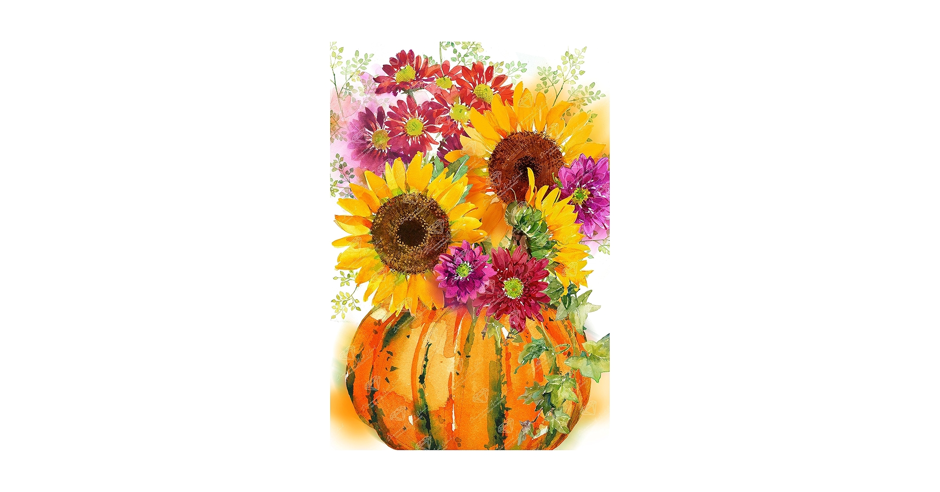 Amazon.com: DIAMOND ART CLUB Pumpkin with Sunflowers Diamond